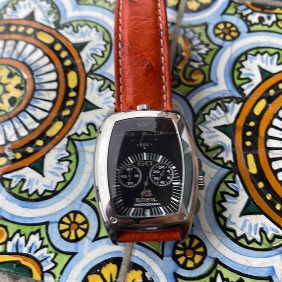 Breil Dual Time Chronograph Watch with ostrich original leather strap. - Picture 10 of 10